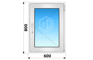 Поворотное пластиковое окно 600x800
